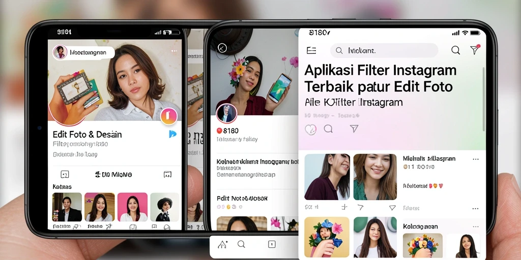 Tampilan antarmuka aplikasi Filter Instagram 8180 yang menarik dan fungsional.