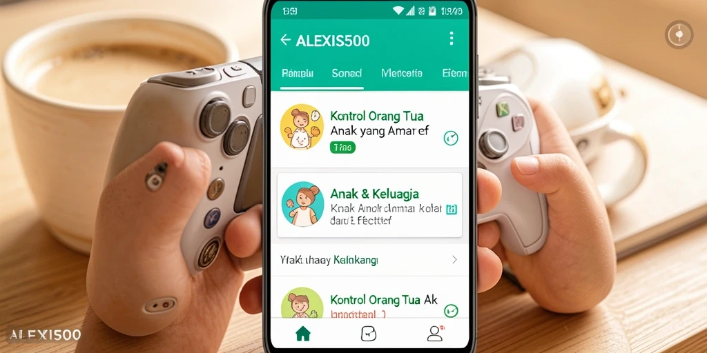Antarmuka pengguna ALEXIS500 yang intuitif untuk kontrol orang tua.