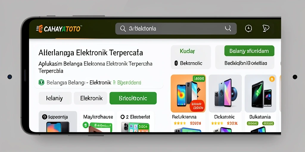 Antarmuka aplikasi CAHAYATOTO yang user-friendly dan menarik.