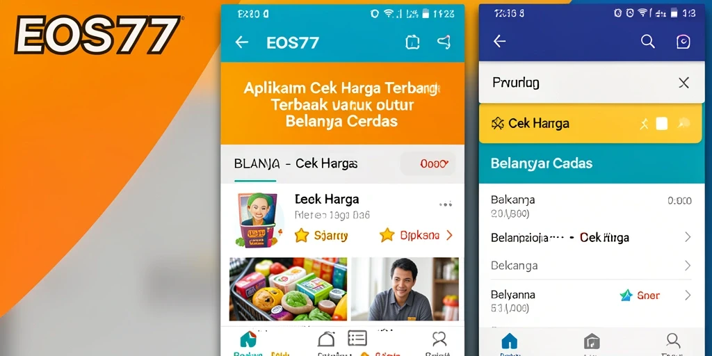 Screenshot antarmuka EOS77 menampilkan fitur cek harga terbaik.