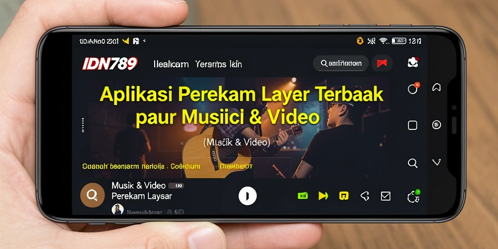 Antarmuka IDN789 yang sederhana dan fungsional untuk merekam layar.