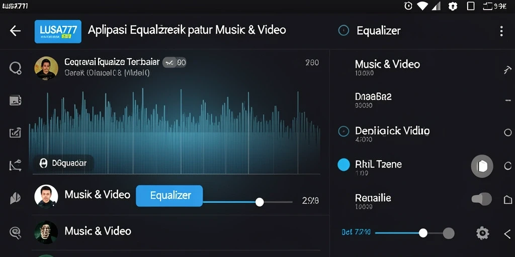 Antarmuka LUSA777 menunjukkan kontrol Equalizer yang intuitif.