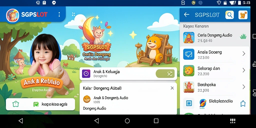 Antarmuka SGPSLOT yang menarik untuk dongeng audio anak.